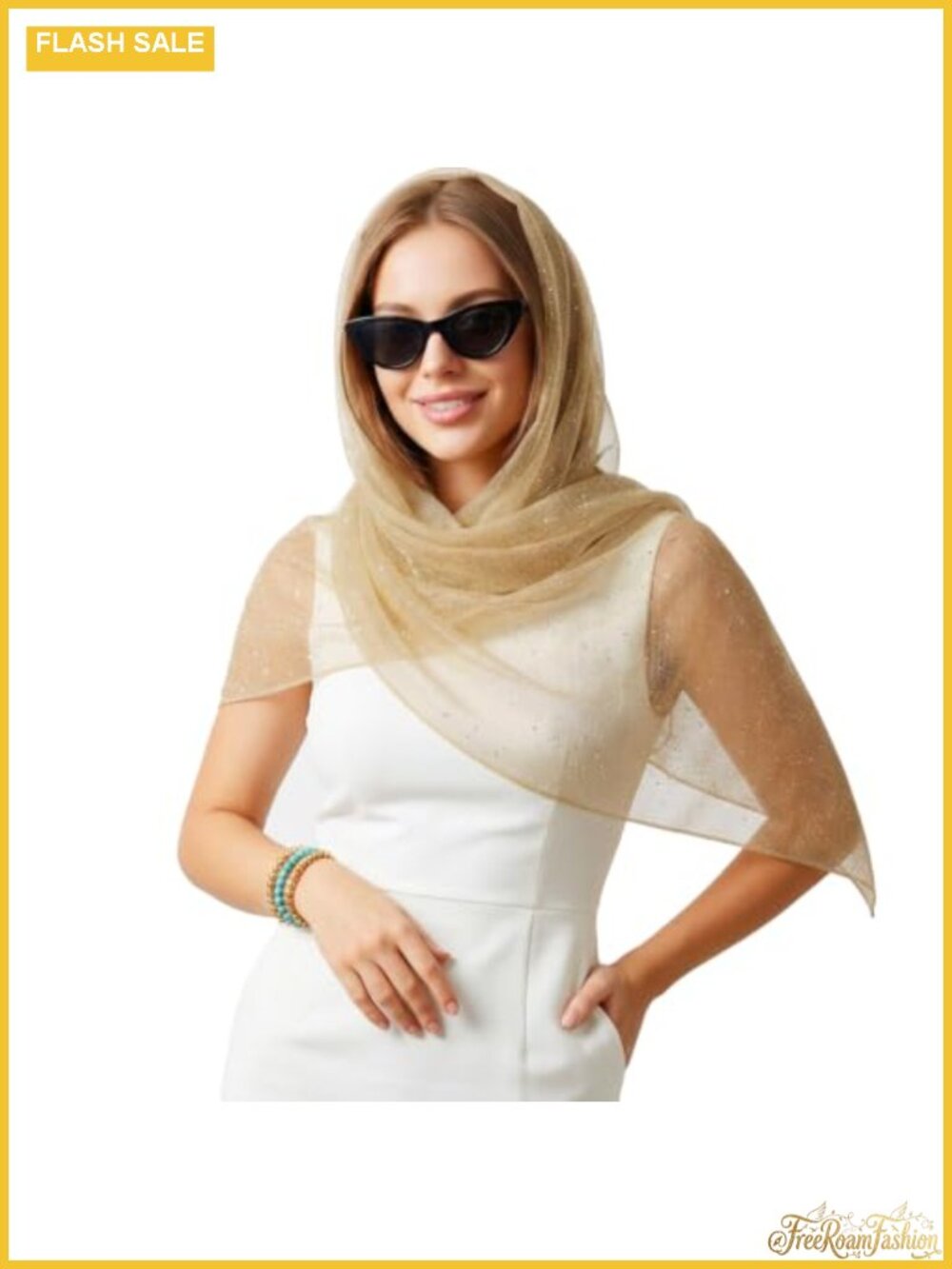 Sequin Mesh Shawl Wrap Lightweight Polyester Evening Scarf